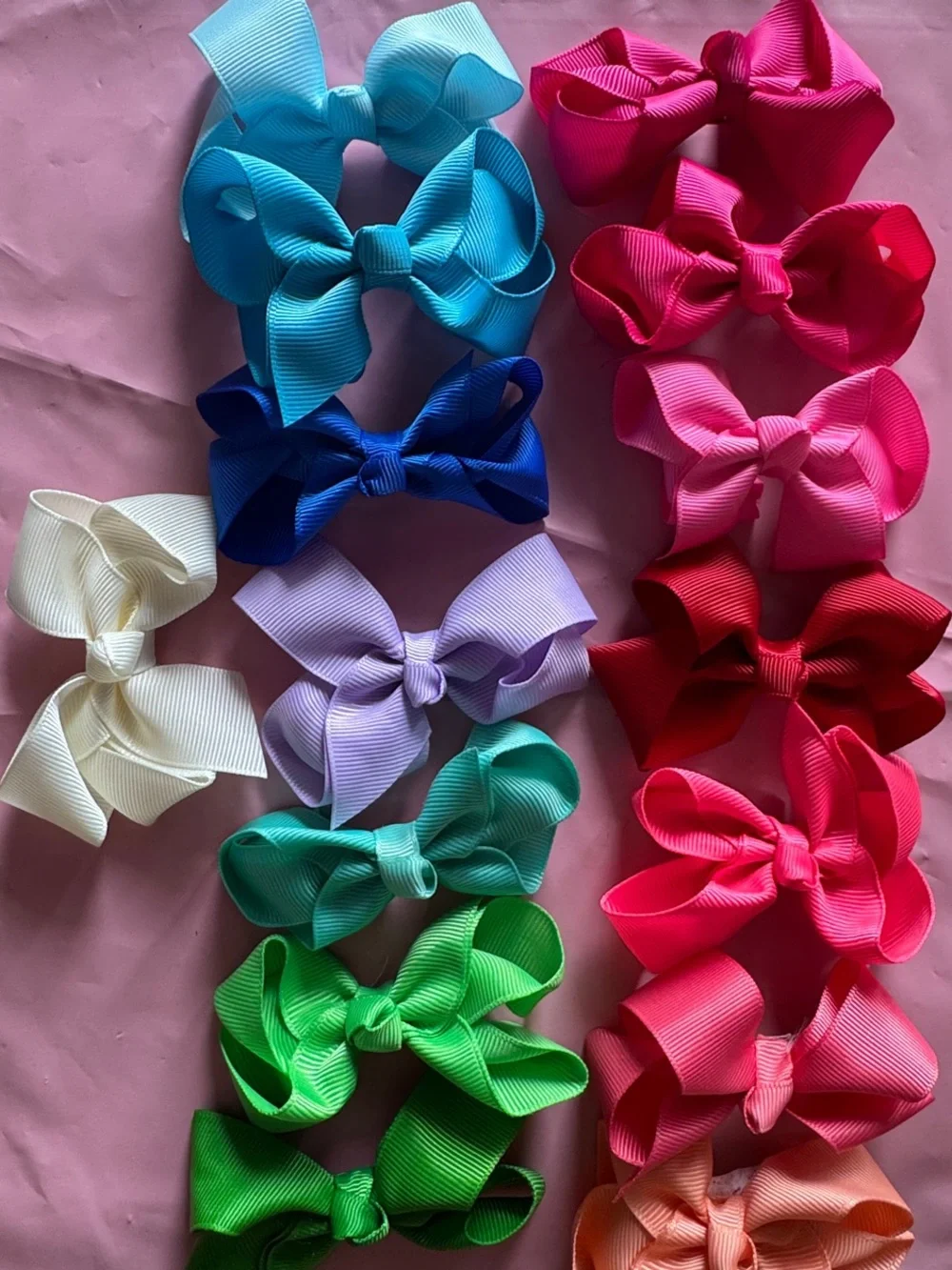 15 Pc 3” Kids Hair Bow Set - Assorted Colors